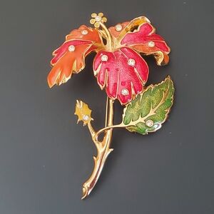 HUGE MARKDOWN!!        Jose Barrera Hibiscus brooch for Avon